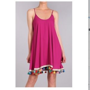 Judith March Fuschia Tassel Dress